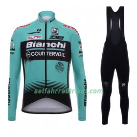 Radbekleidung Radtrikot Langarm + Lang Trägerhose 2017 Bianchi Countervail N001
